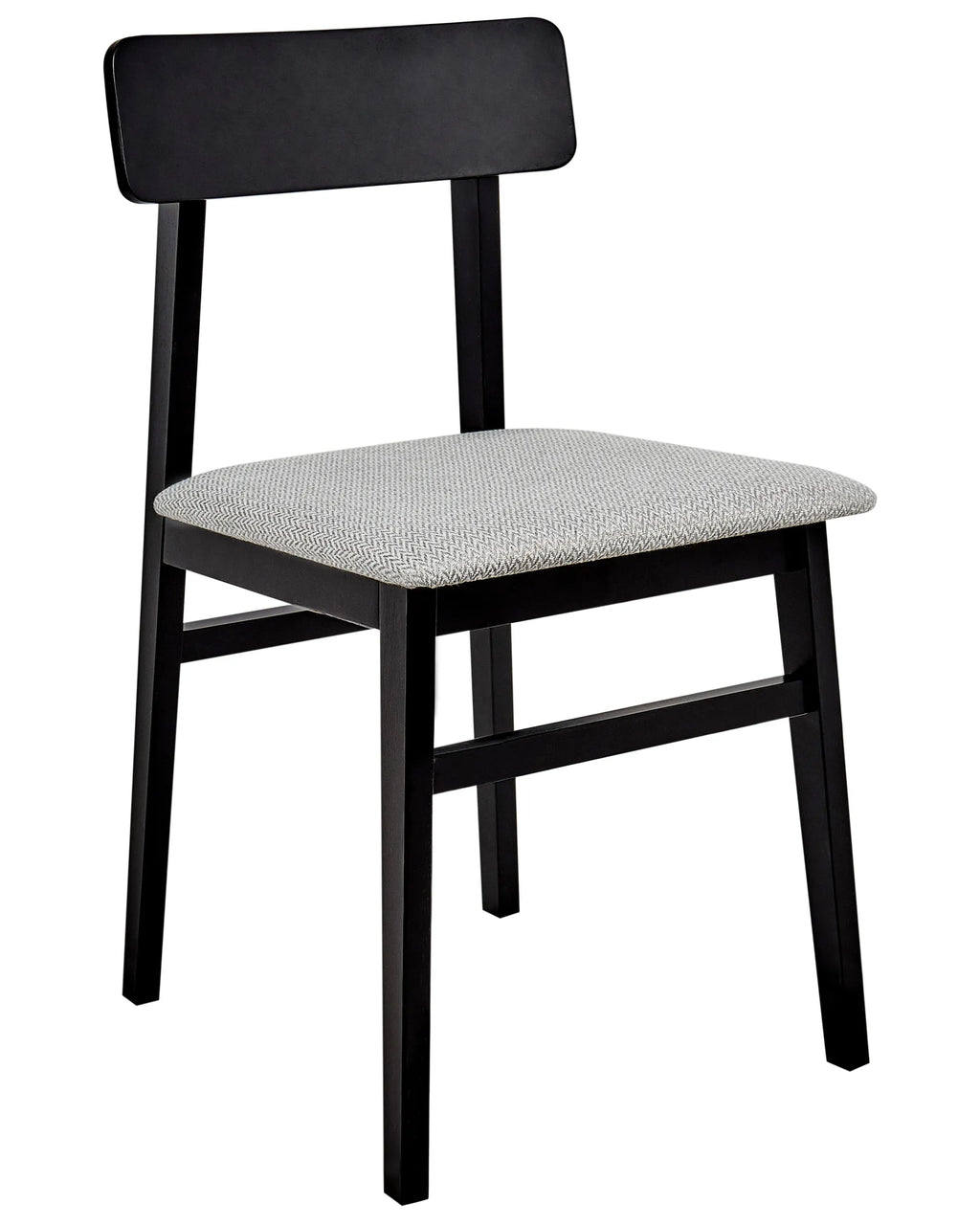 Set of 2 Dining Chairs STACY Wood Light Grey