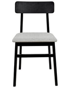 Set of 2 Dining Chairs STACY Wood Light Grey
