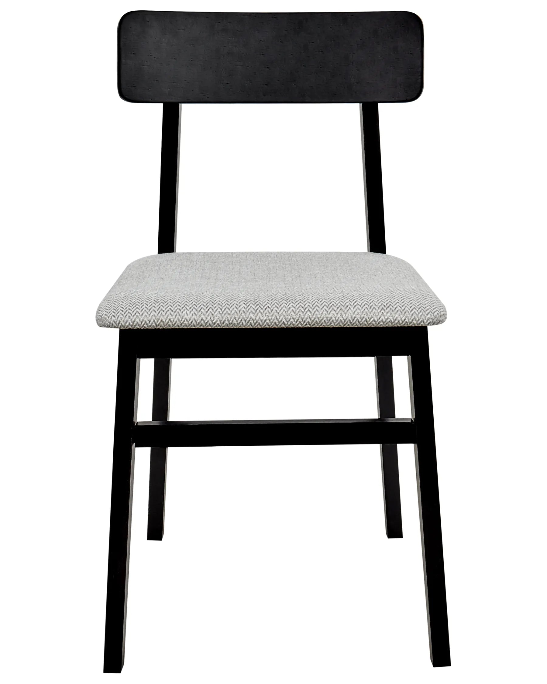 Set of 2 Dining Chairs STACY Wood Light Grey