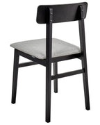 Set of 2 Dining Chairs STACY Wood Light Grey
