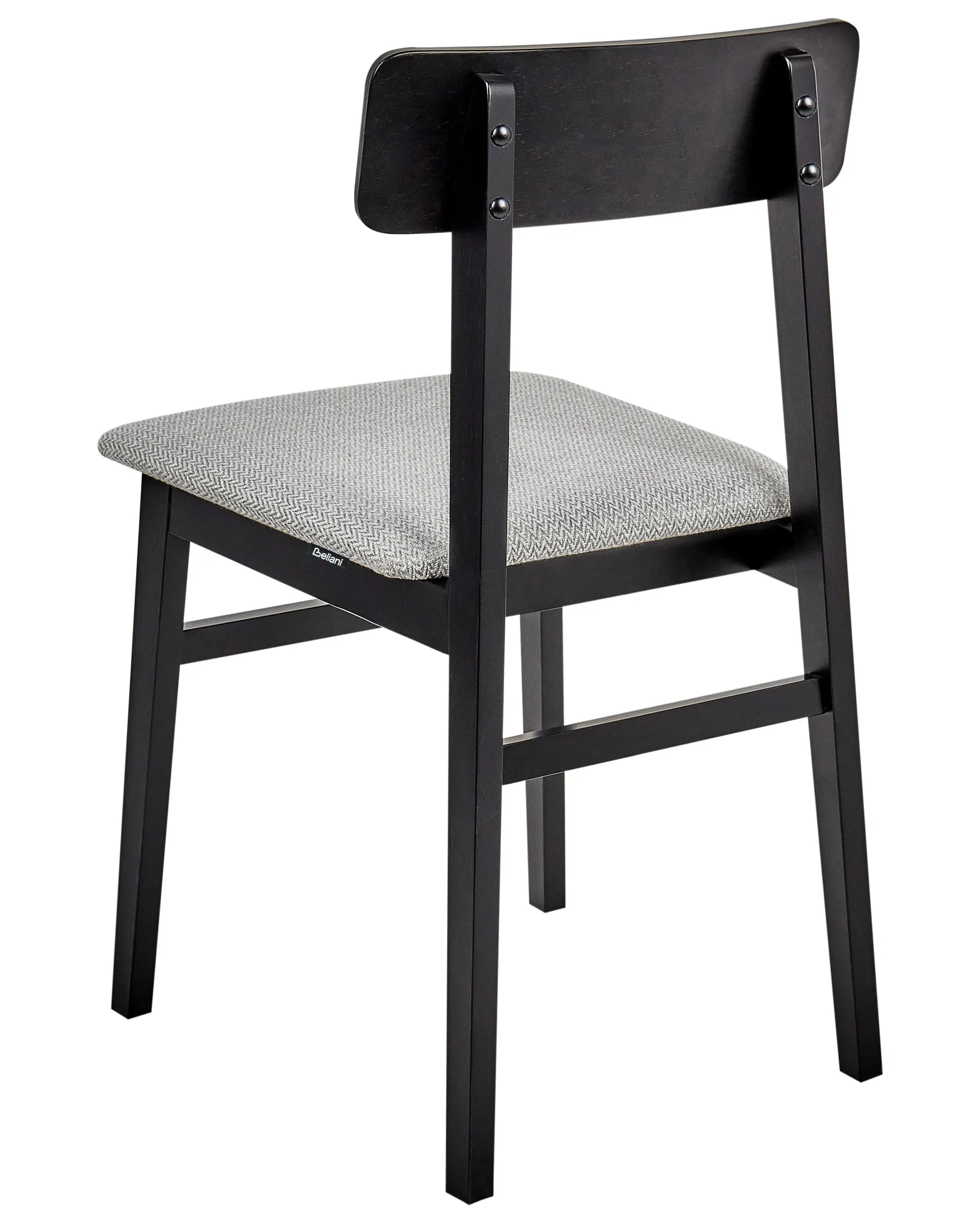 Set of 2 Dining Chairs STACY Wood Light Grey