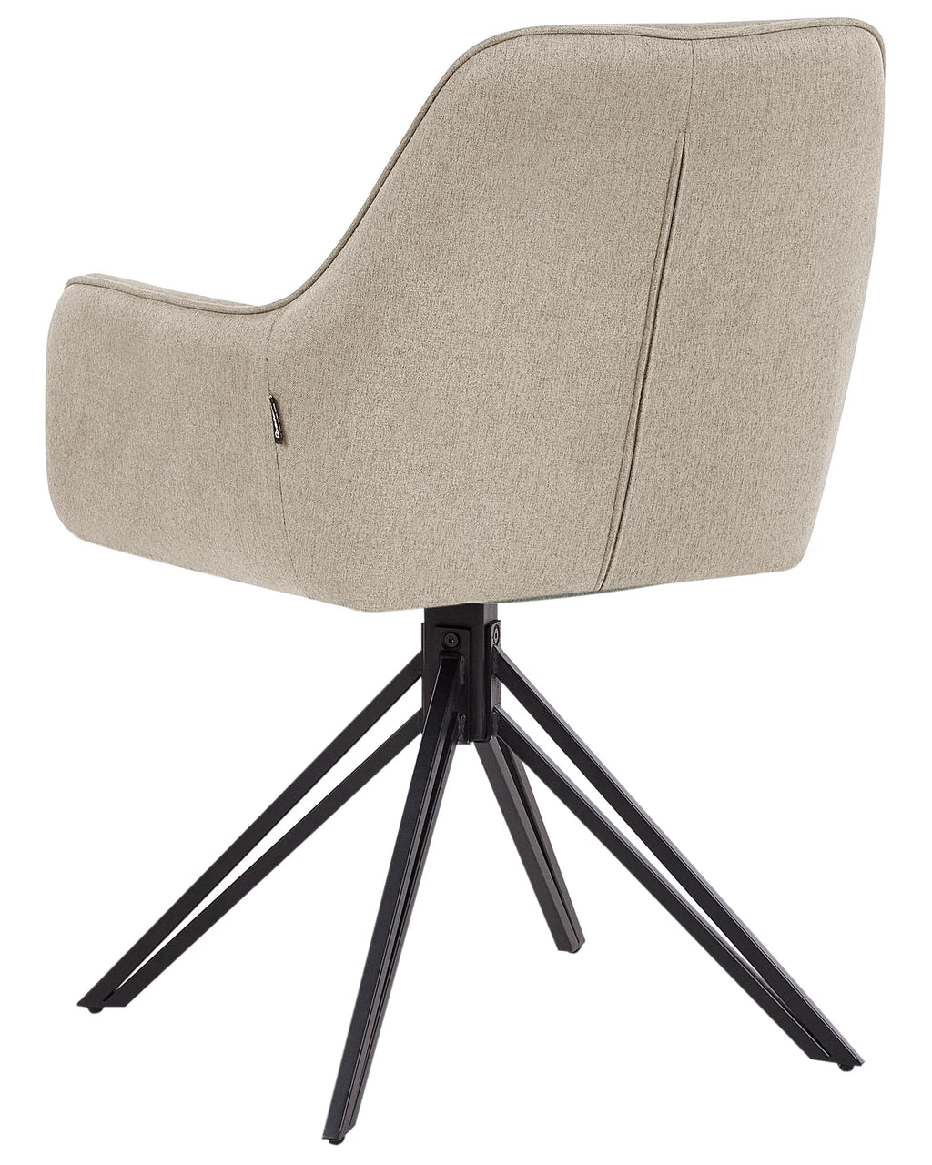 Set of 2 Dining Chairs Swivel JODAR Fabric Taupe
