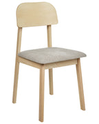 Set of 2 Dining Chairs SCANDIA Wood Taupe