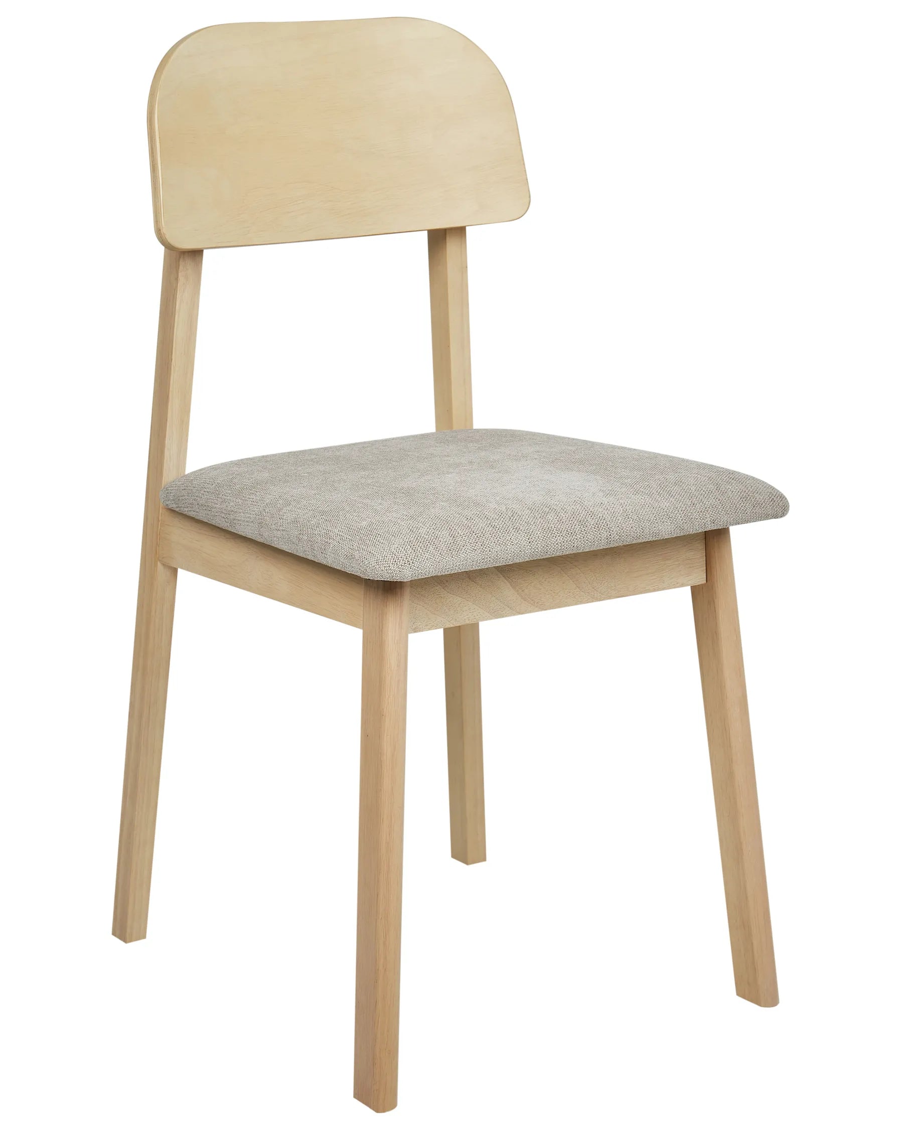 Set of 2 Dining Chairs SCANDIA Wood Taupe