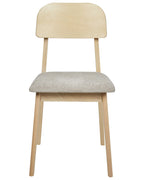 Set of 2 Dining Chairs SCANDIA Wood Taupe