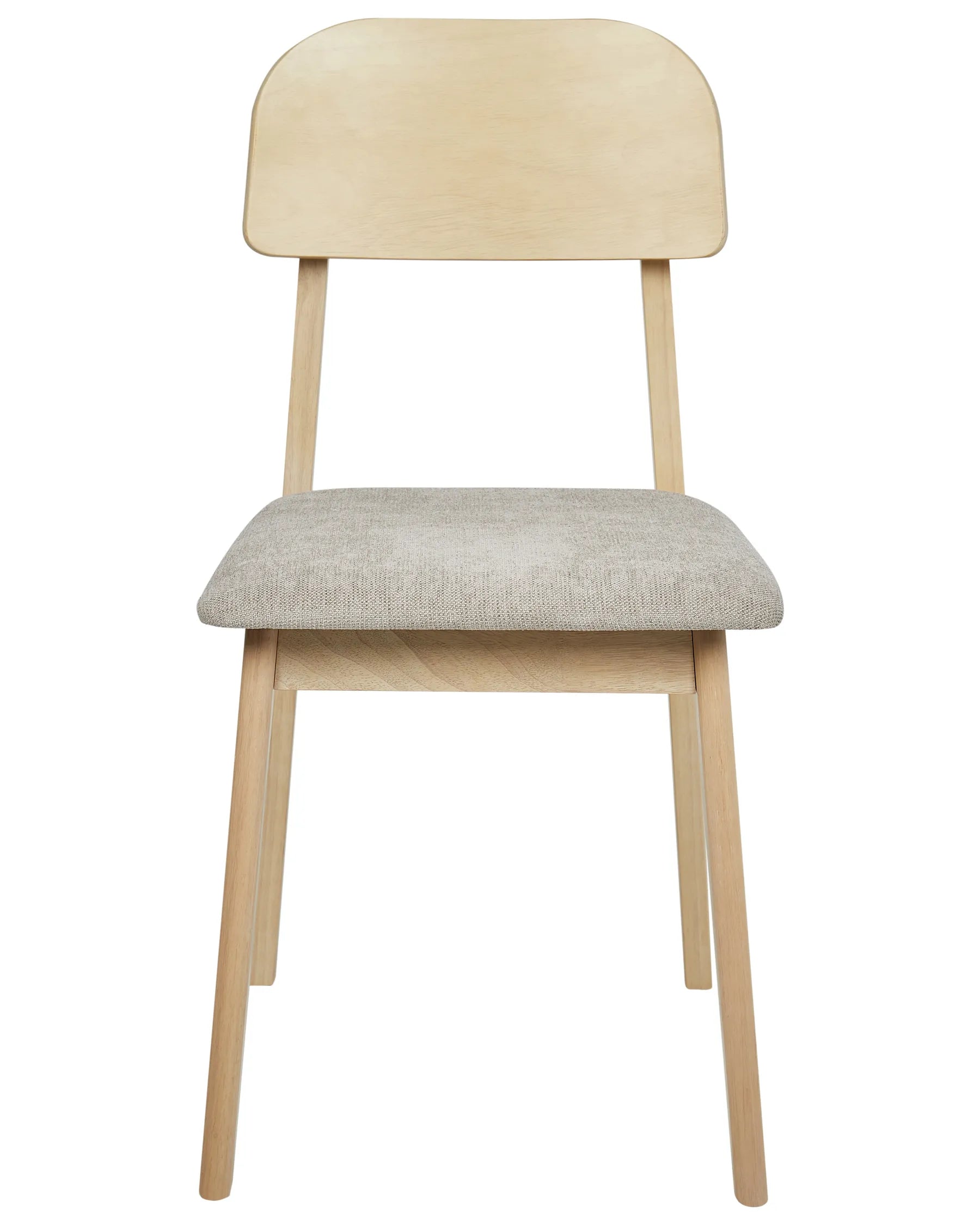 Set of 2 Dining Chairs SCANDIA Wood Taupe