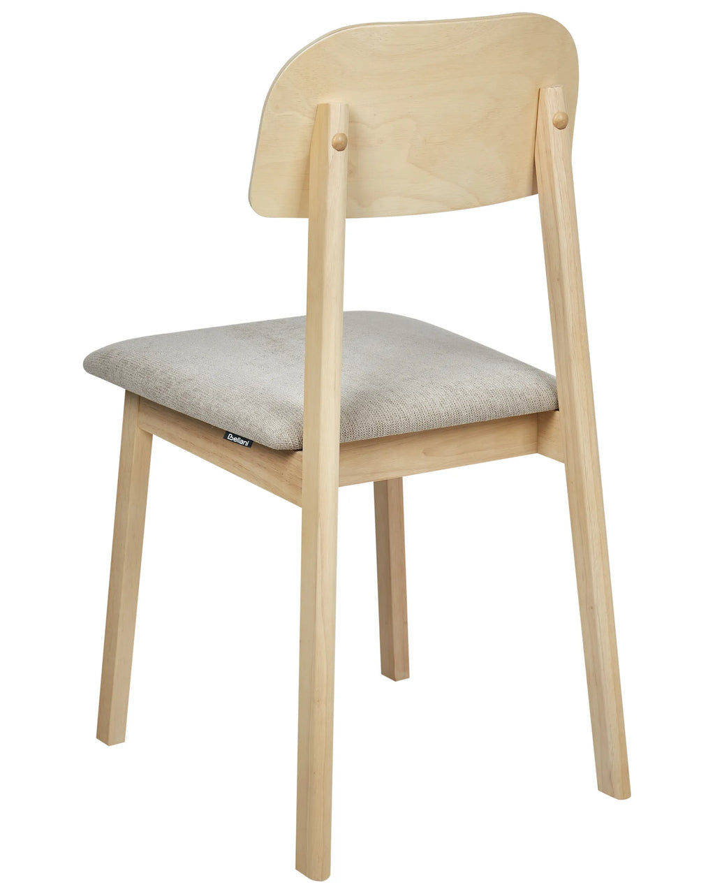 Set of 2 Dining Chairs SCANDIA Wood Taupe