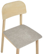 Set of 2 Dining Chairs SCANDIA Wood Taupe