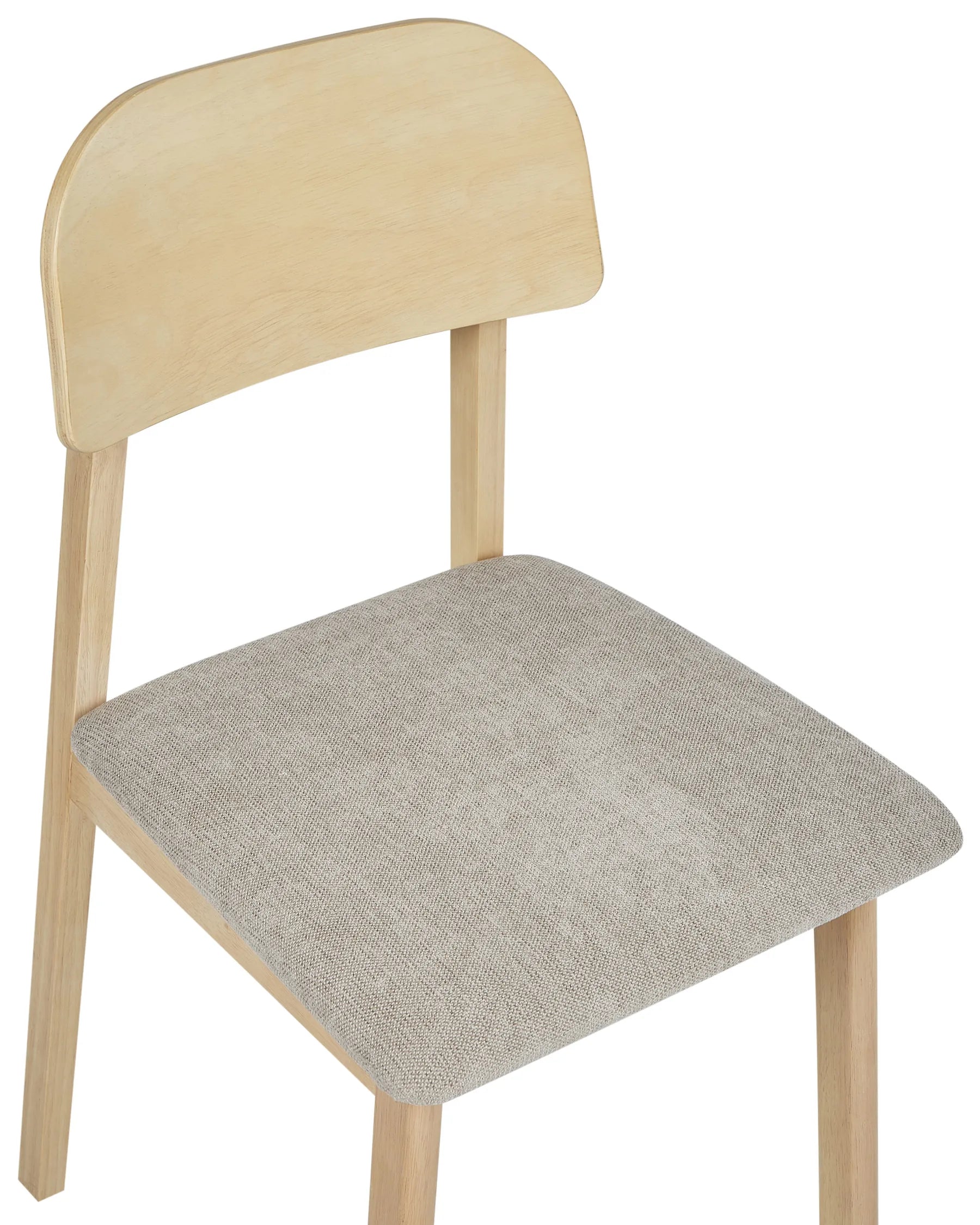 Set of 2 Dining Chairs SCANDIA Wood Taupe