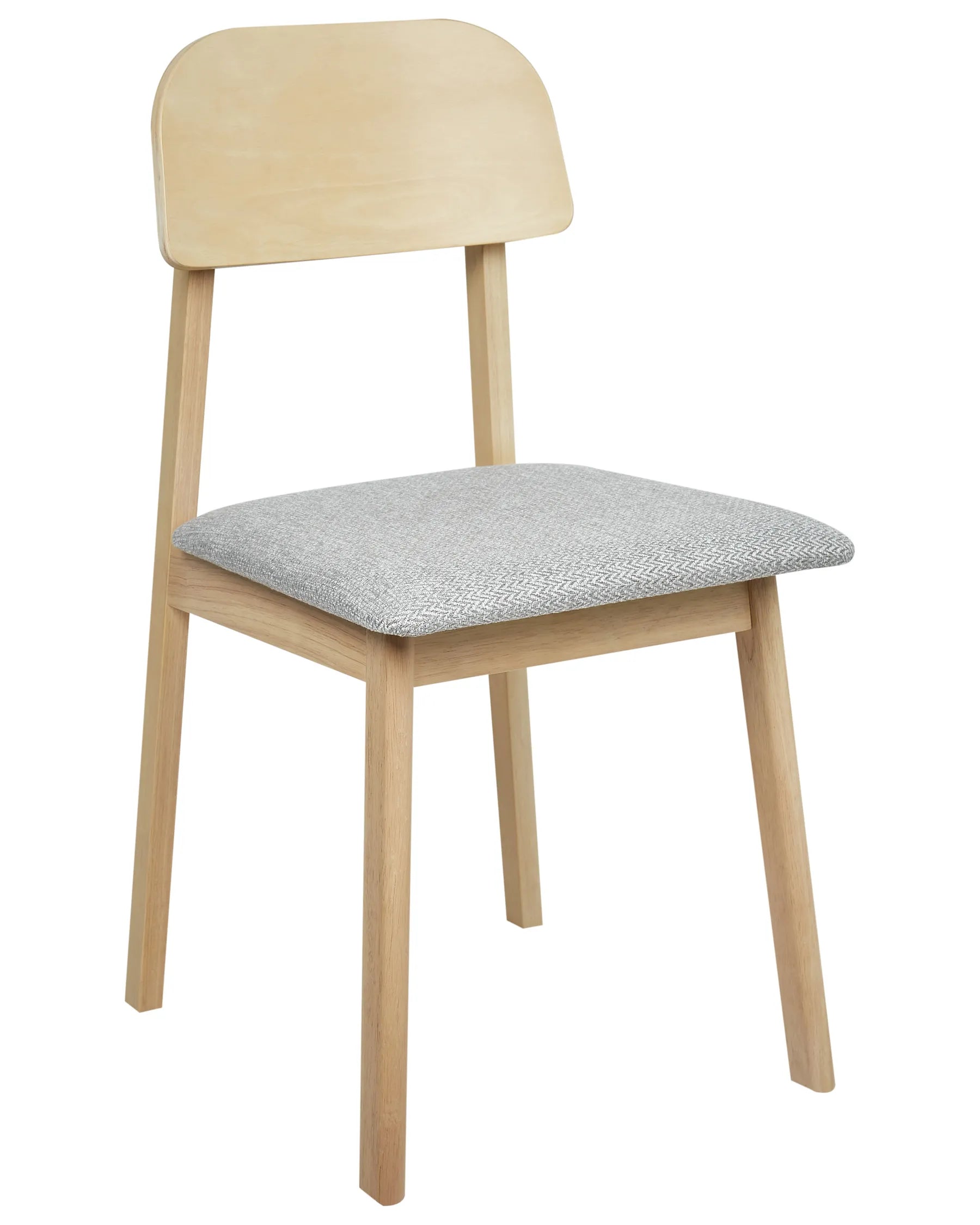 Set of 2 Dining Chairs SCANDIA Wood Light Grey