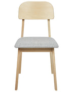 Set of 2 Dining Chairs SCANDIA Wood Light Grey