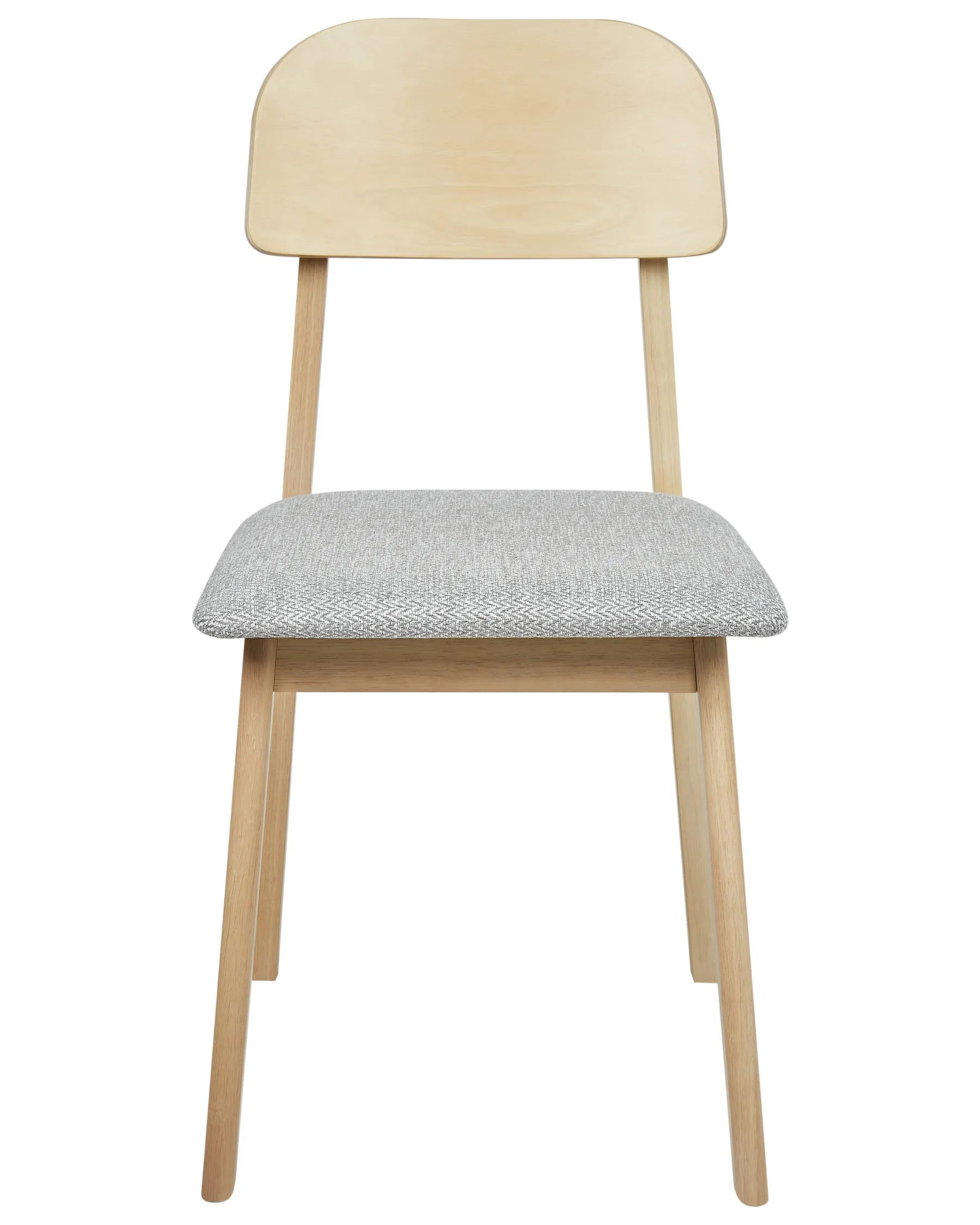 Set of 2 Dining Chairs SCANDIA Wood Light Grey