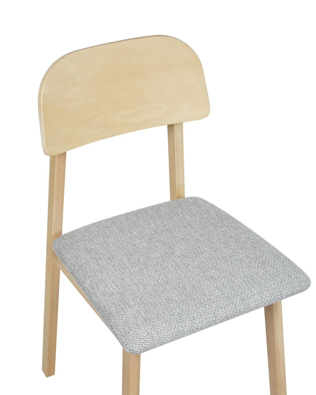 Set of 2 Dining Chairs SCANDIA Wood Light Grey