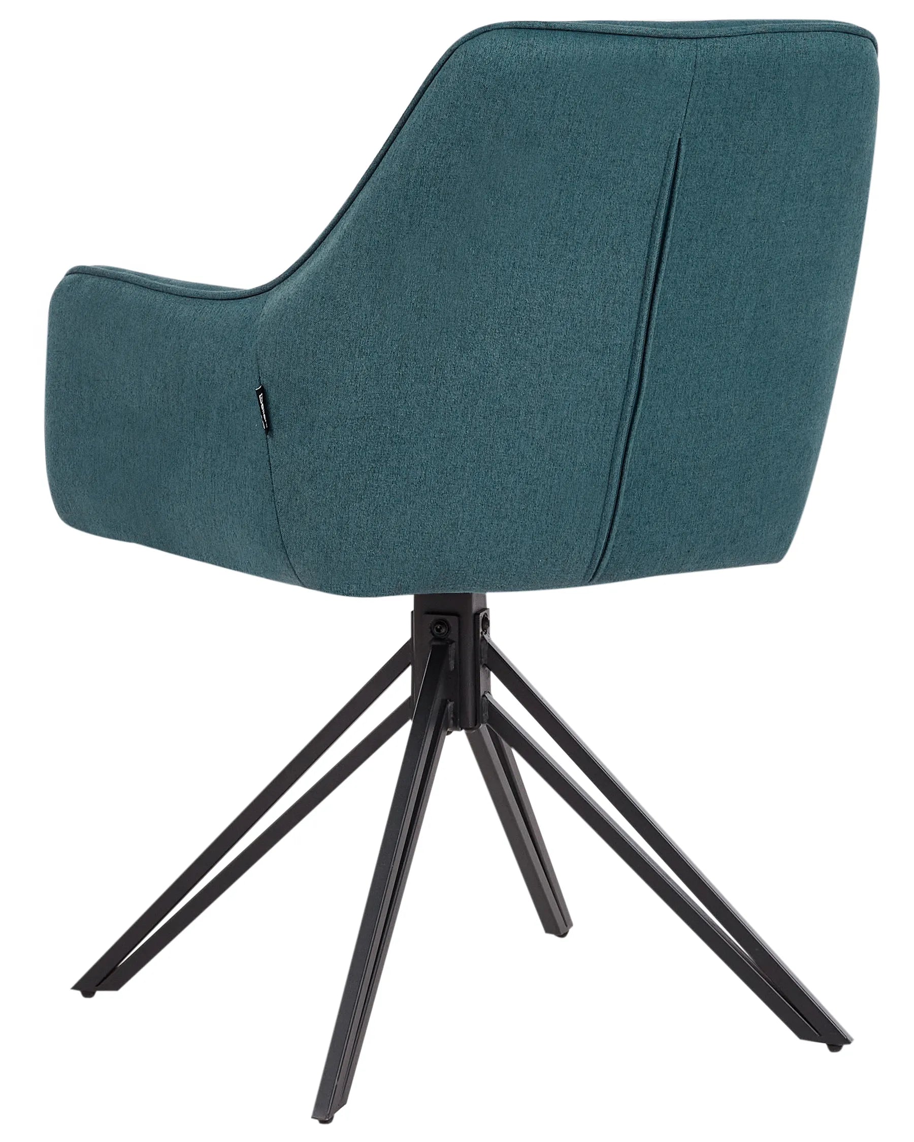 Set of 2 Dining Chairs Swivel JODAR Fabric Teal