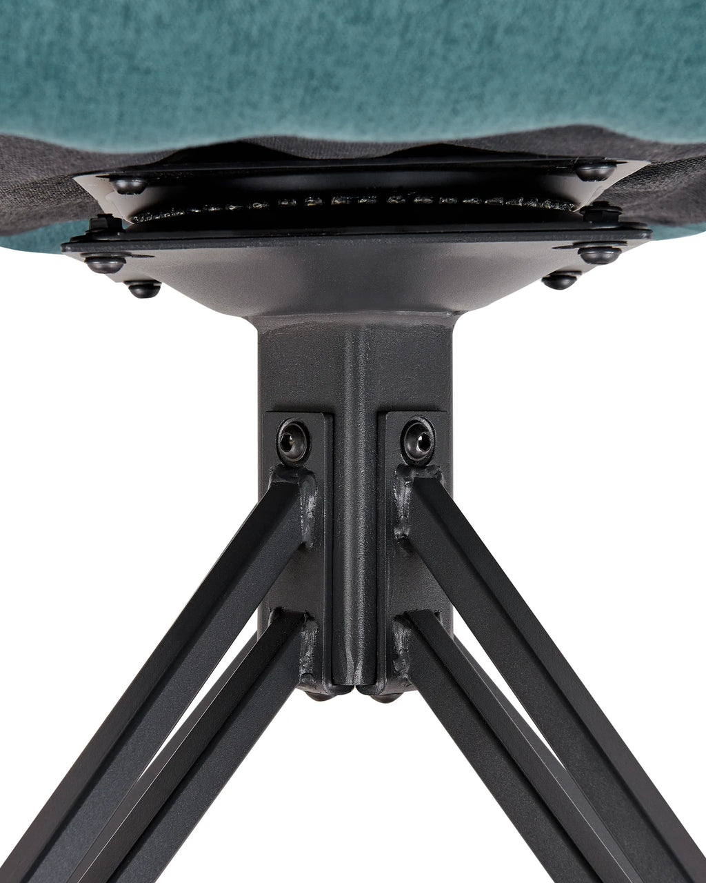 Set of 2 Dining Chairs Swivel JODAR Fabric Teal