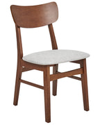 Set of 2 Dining Chairs ANOKA Wood Brown/ Grey