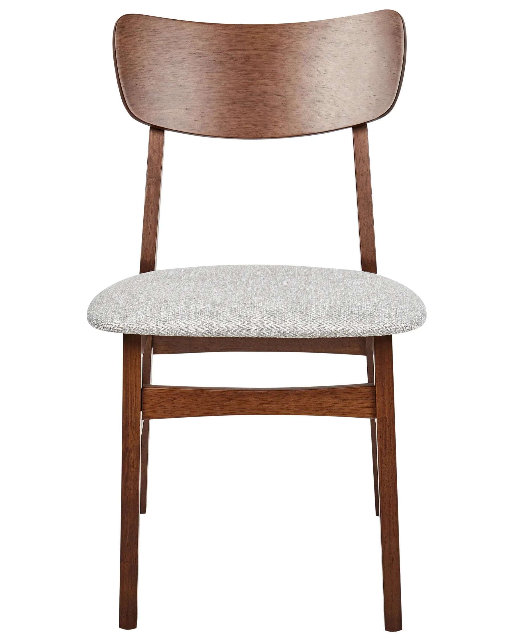 Set of 2 Dining Chairs ANOKA Wood Brown/ Grey