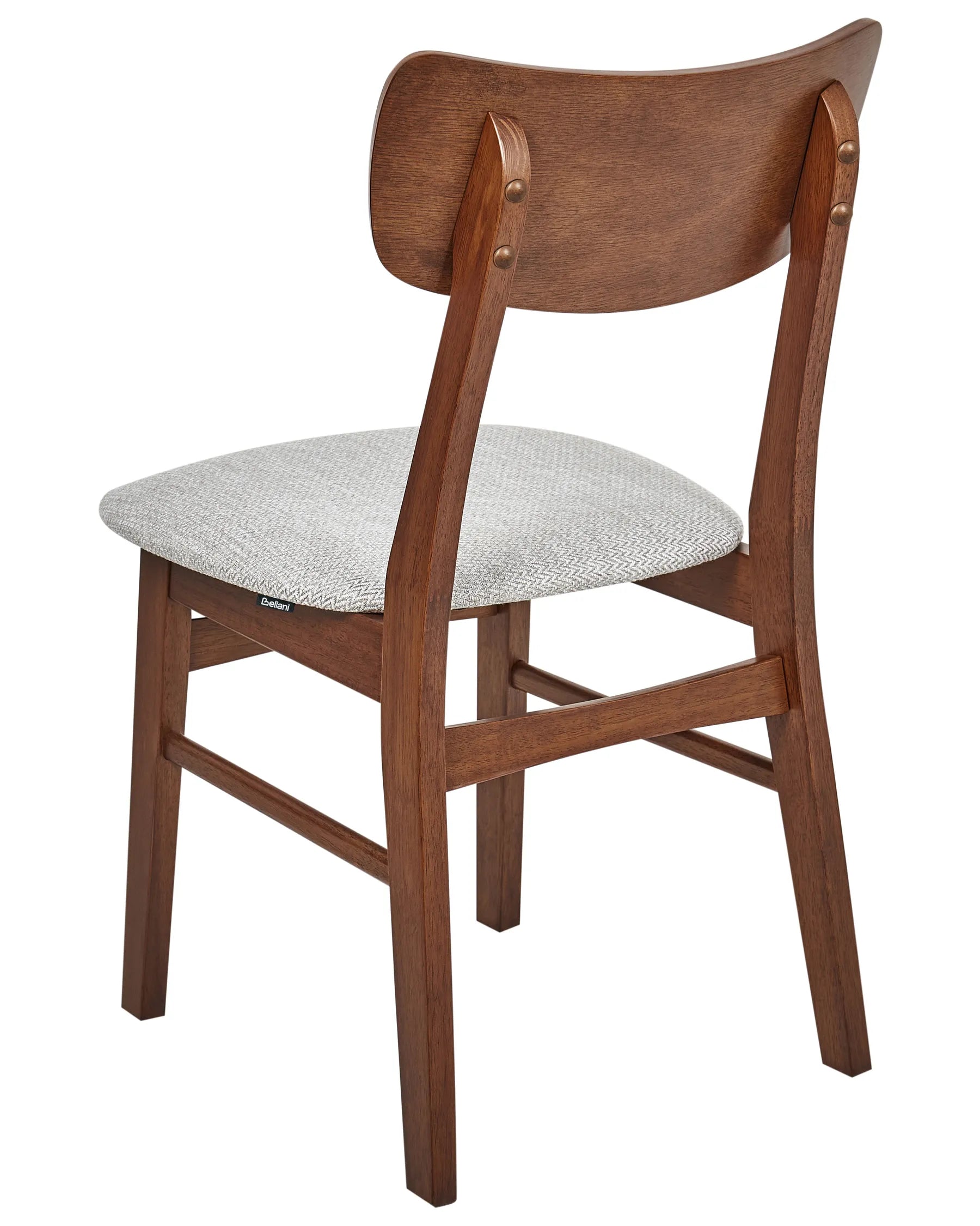 Set of 2 Dining Chairs ANOKA Wood Brown/ Grey
