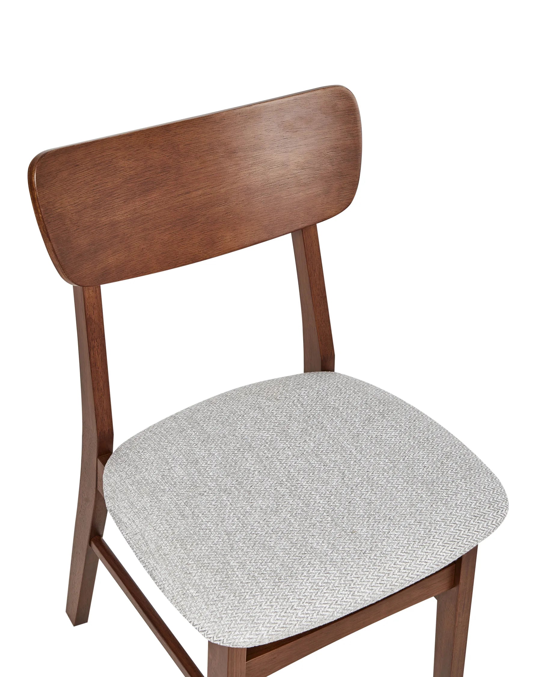 Set of 2 Dining Chairs ANOKA Wood Brown/ Grey