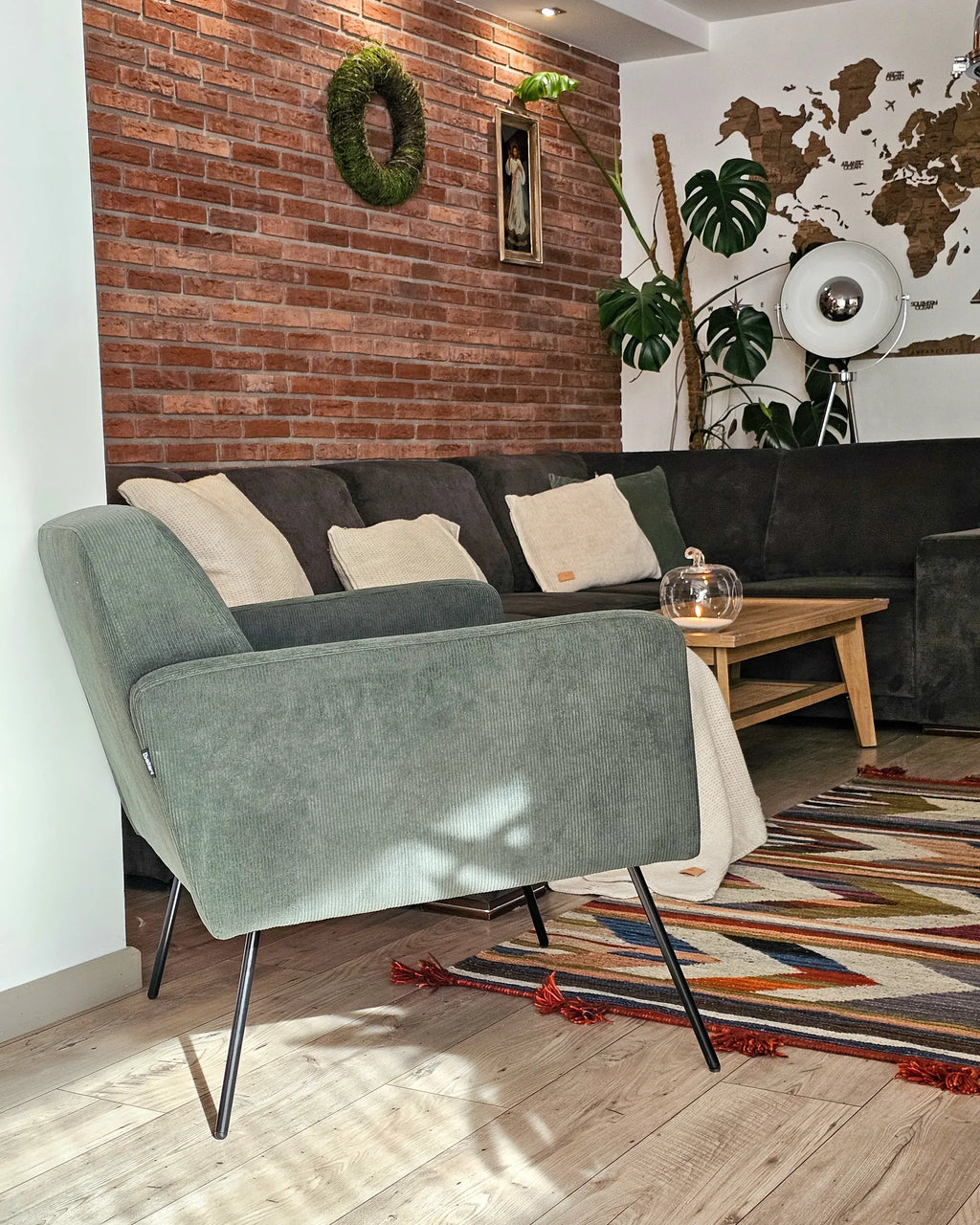 Armchair NARKEN Corduroy Dark Green
