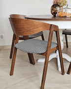 Set of 2 Dining Chairs YUBA Wood Black/ White