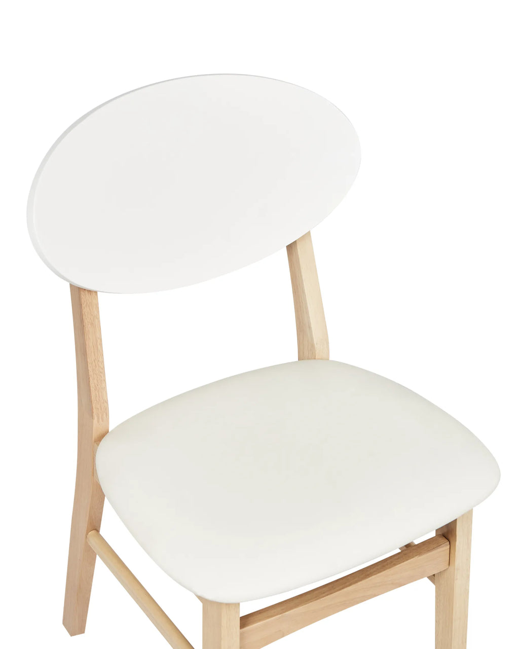 Set of 2 Dining Chairs AMERY Wood Off-White/ Light Brown