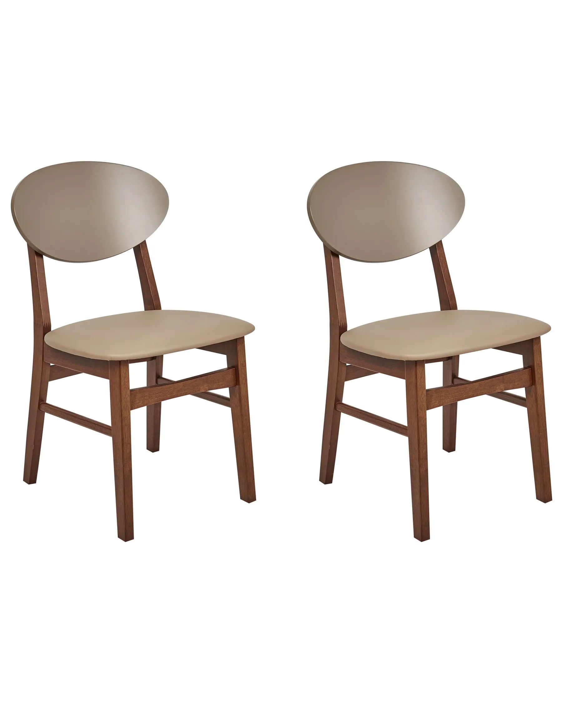 Set of 2 Dining Chairs AMERY Wood Light Brown/ Brown