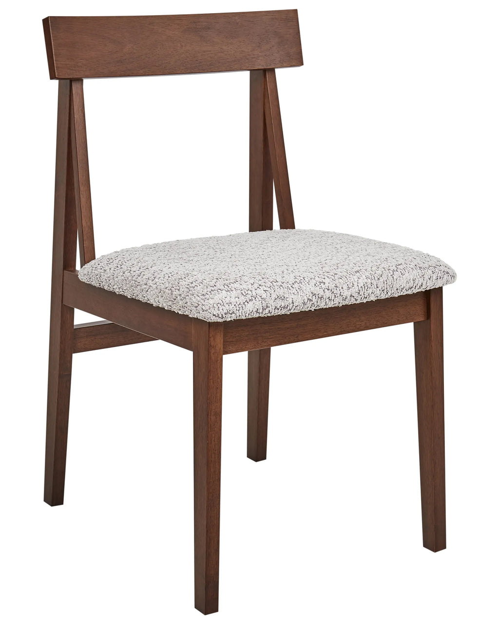 Set of 2 Dining Chairs ISLE Wood Brown/ Grey