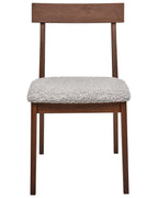 Set of 2 Dining Chairs ISLE Wood Brown/ Grey