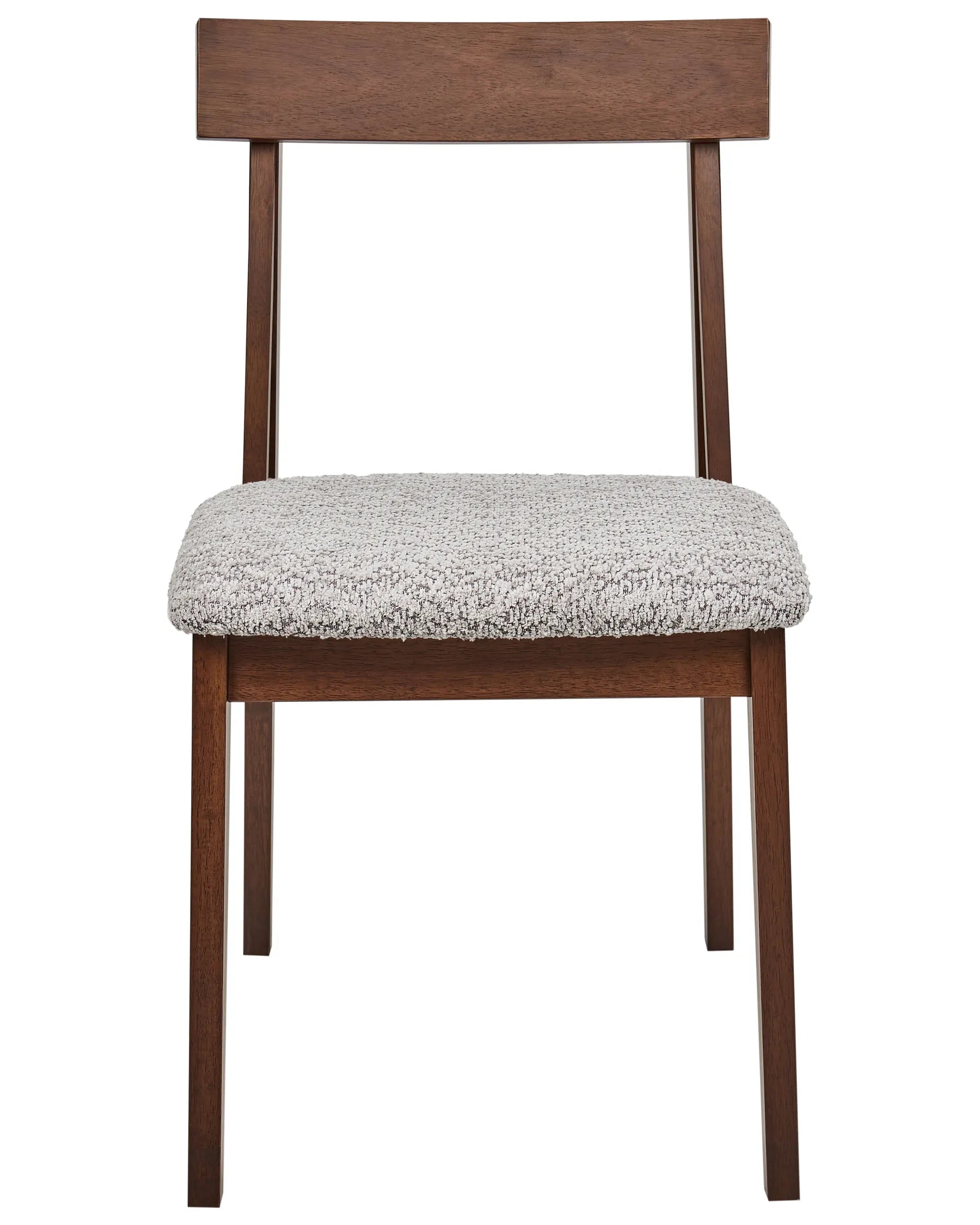 Set of 2 Dining Chairs ISLE Wood Brown/ Grey