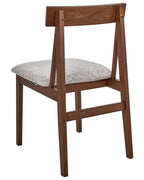 Set of 2 Dining Chairs ISLE Wood Brown/ Grey