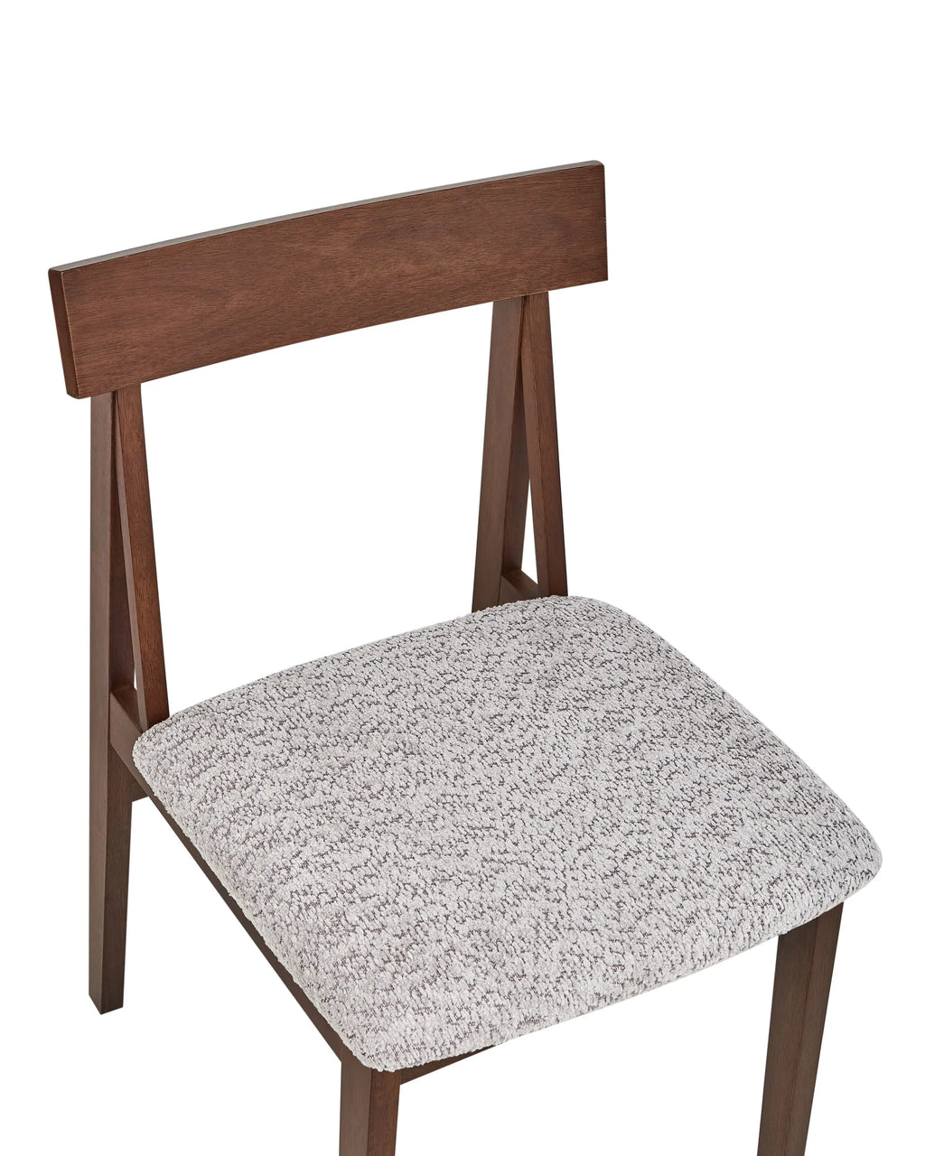 Set of 2 Dining Chairs ISLE Wood Brown/ Grey