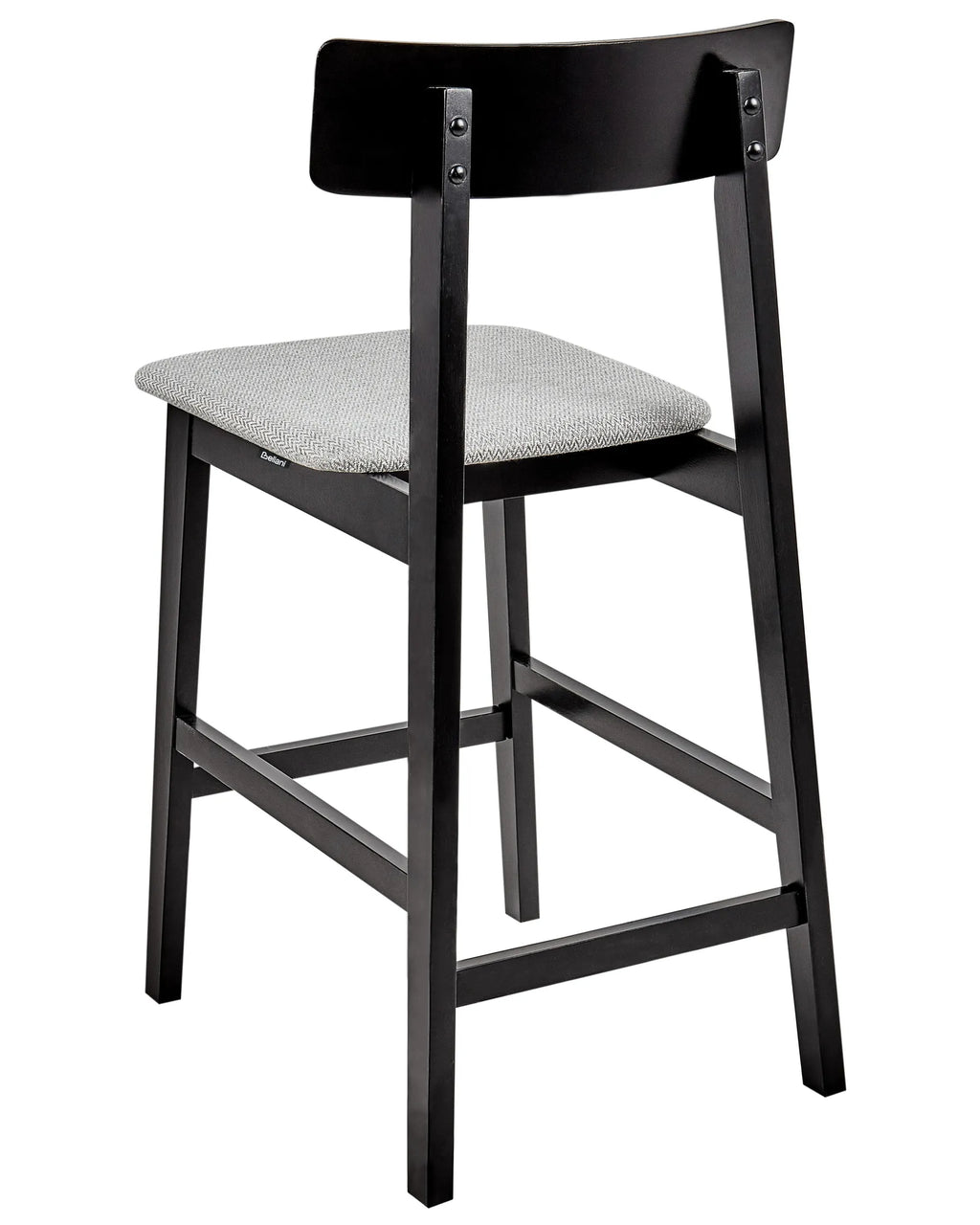 Set of 2 Bar Chairs ISANTI Wood Black/ Grey