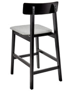 Set of 2 Bar Chairs ISANTI Wood Black/ Grey