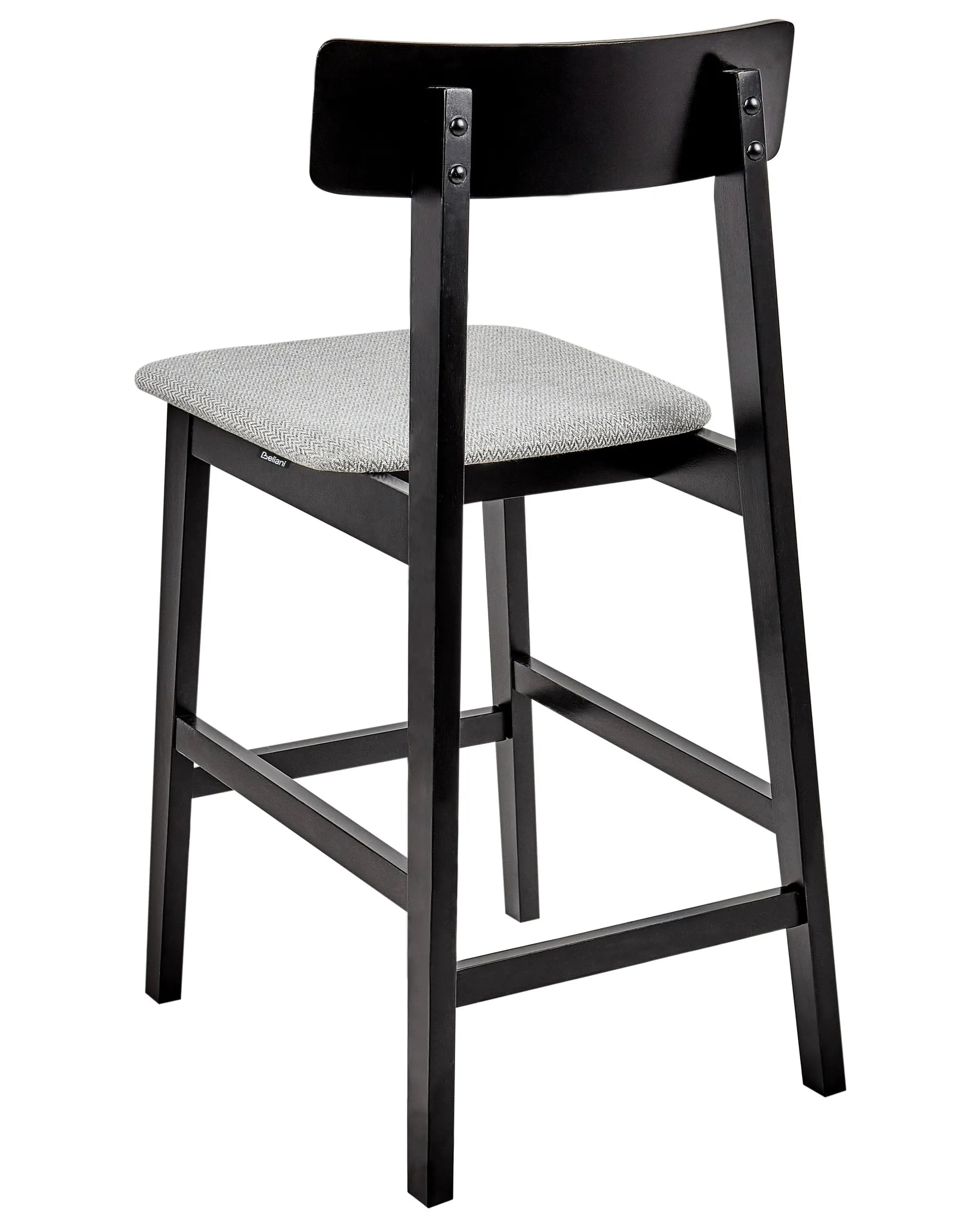 Set of 2 Bar Chairs ISANTI Wood Black/ Grey