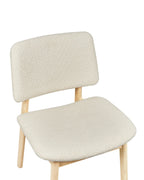 Set of 2 Dining Chairs BLANE Boucle Light Brown/ White