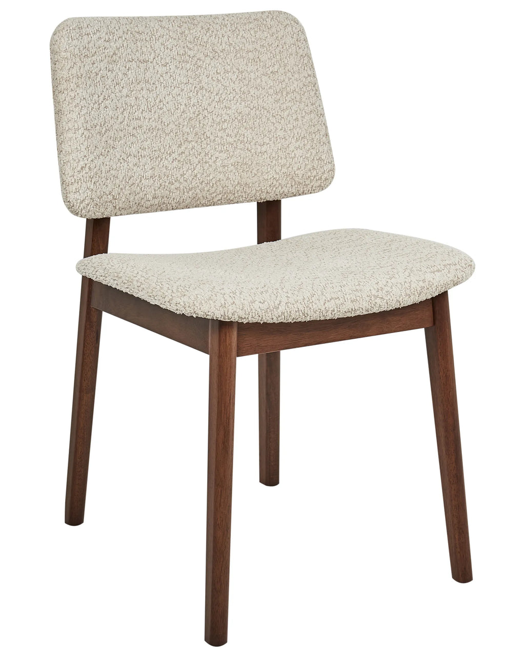 Set of 2 Dining Chairs BLANE Boucle Dark Brown/ Beige