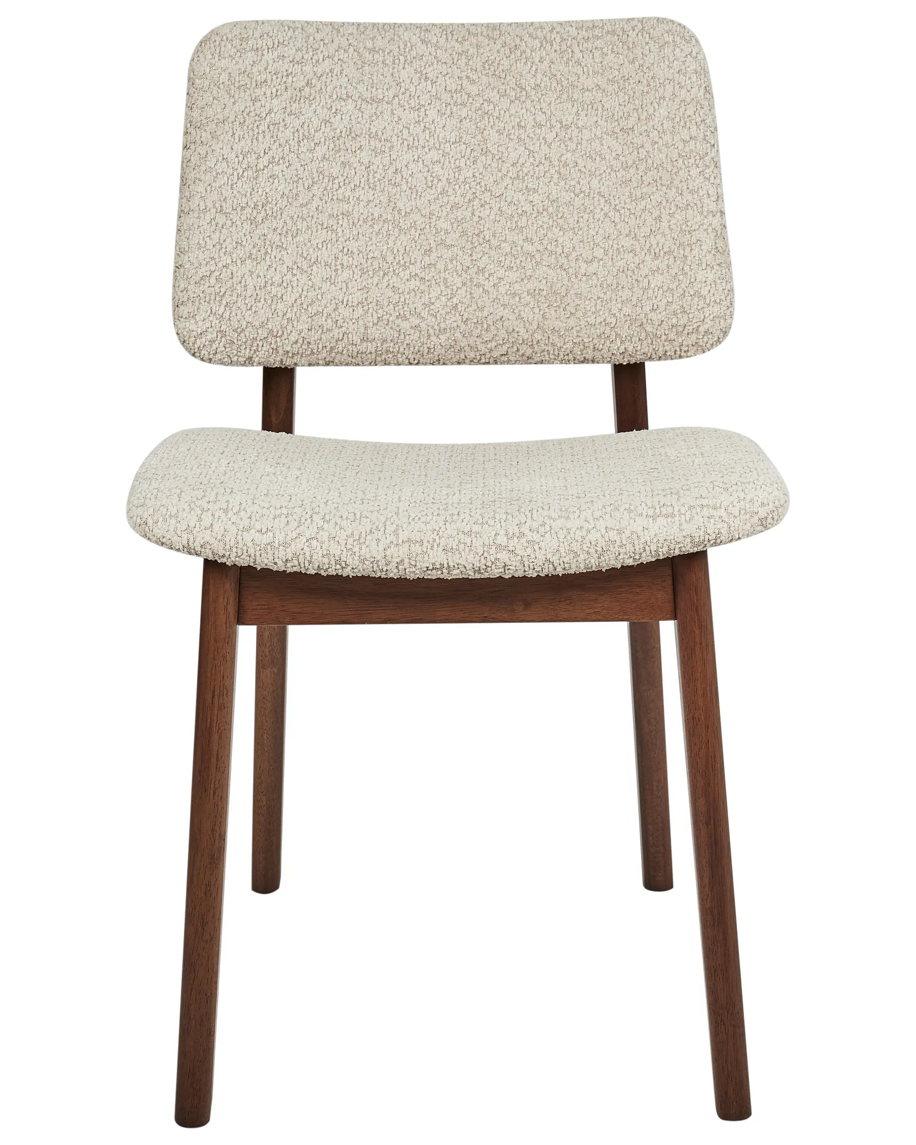 Set of 2 Dining Chairs BLANE Boucle Dark Brown/ Beige