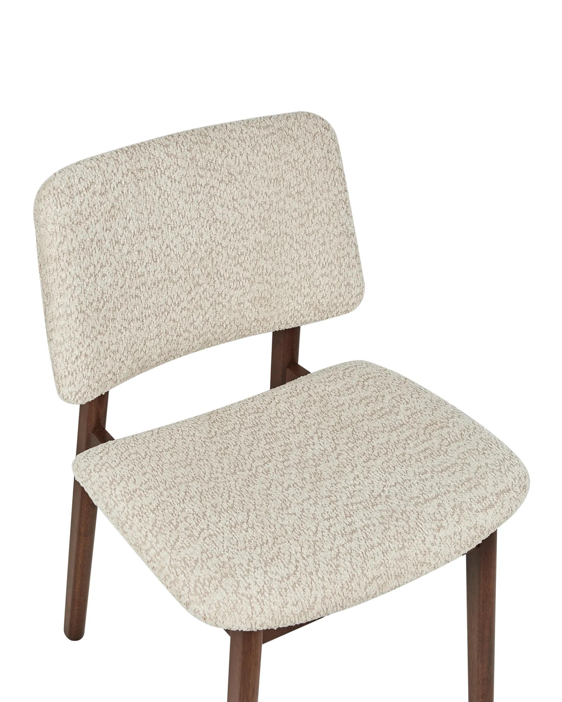 Set of 2 Dining Chairs BLANE Boucle Dark Brown/ Beige