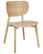 Set of 2 Dining Chairs OVERLY Wood Light Brown