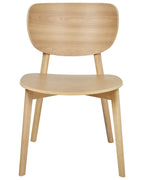 Set of 2 Dining Chairs OVERLY Wood Light Brown