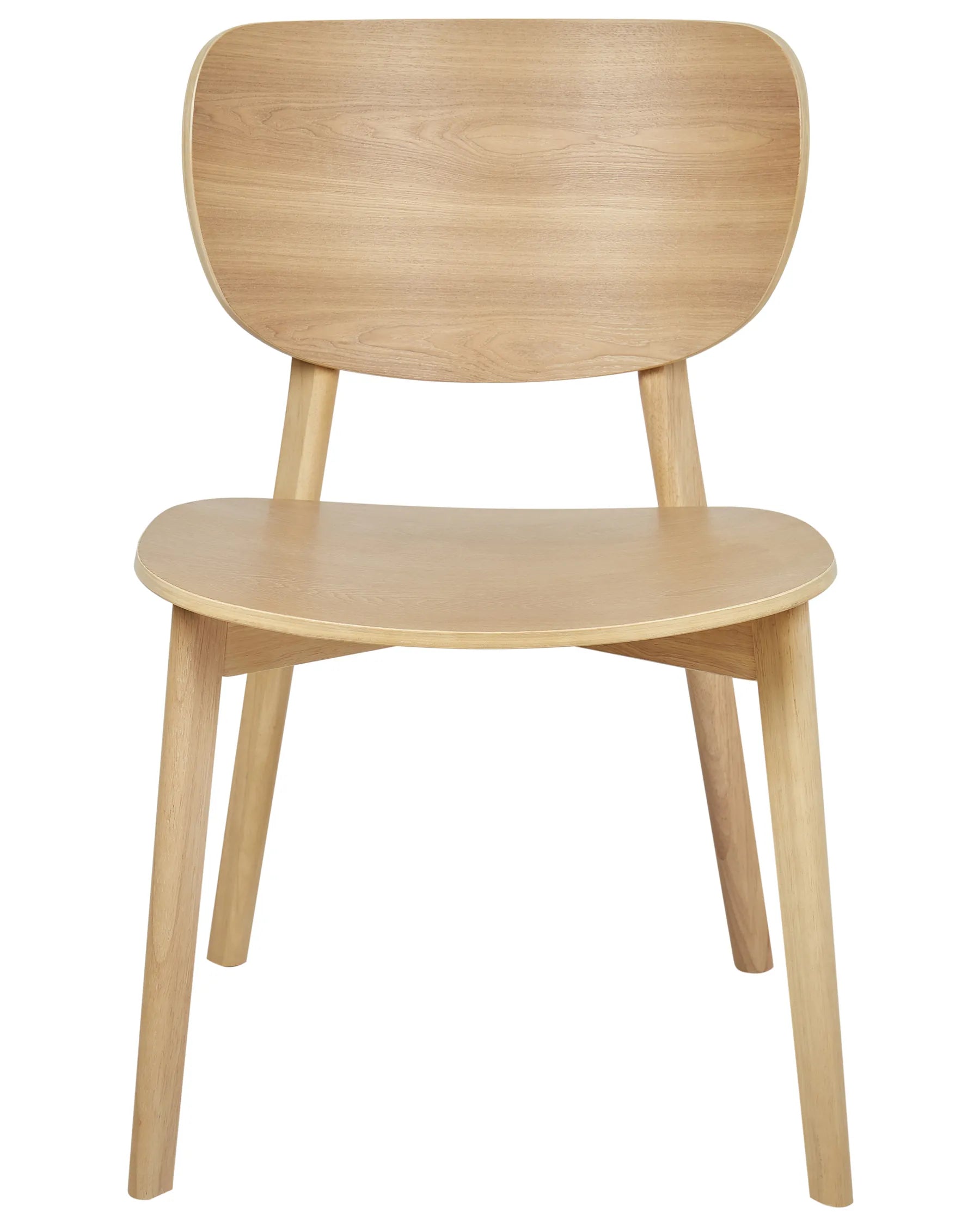 Set of 2 Dining Chairs OVERLY Wood Light Brown