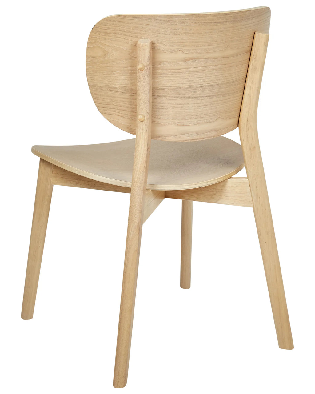 Set of 2 Dining Chairs OVERLY Wood Light Brown