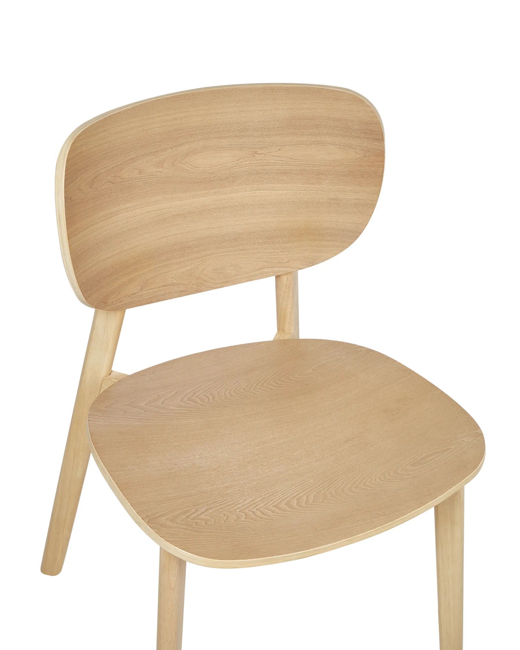 Set of 2 Dining Chairs OVERLY Wood Light Brown