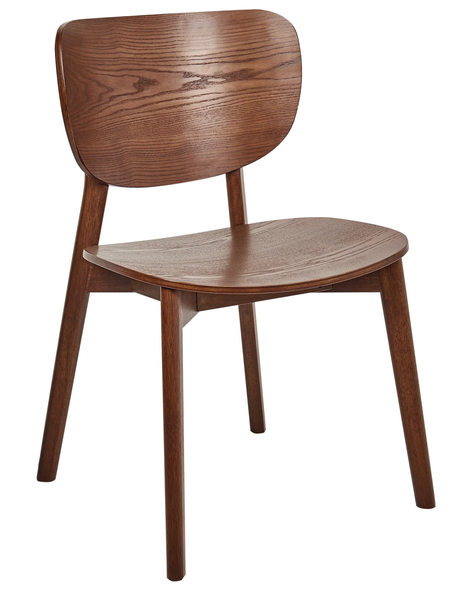 Set of 2 Dining Chairs OVERLY Wood Brown
