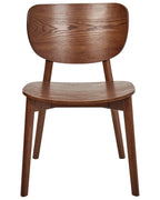 Set of 2 Dining Chairs OVERLY Wood Brown