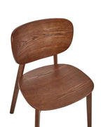 Set of 2 Dining Chairs OVERLY Wood Brown