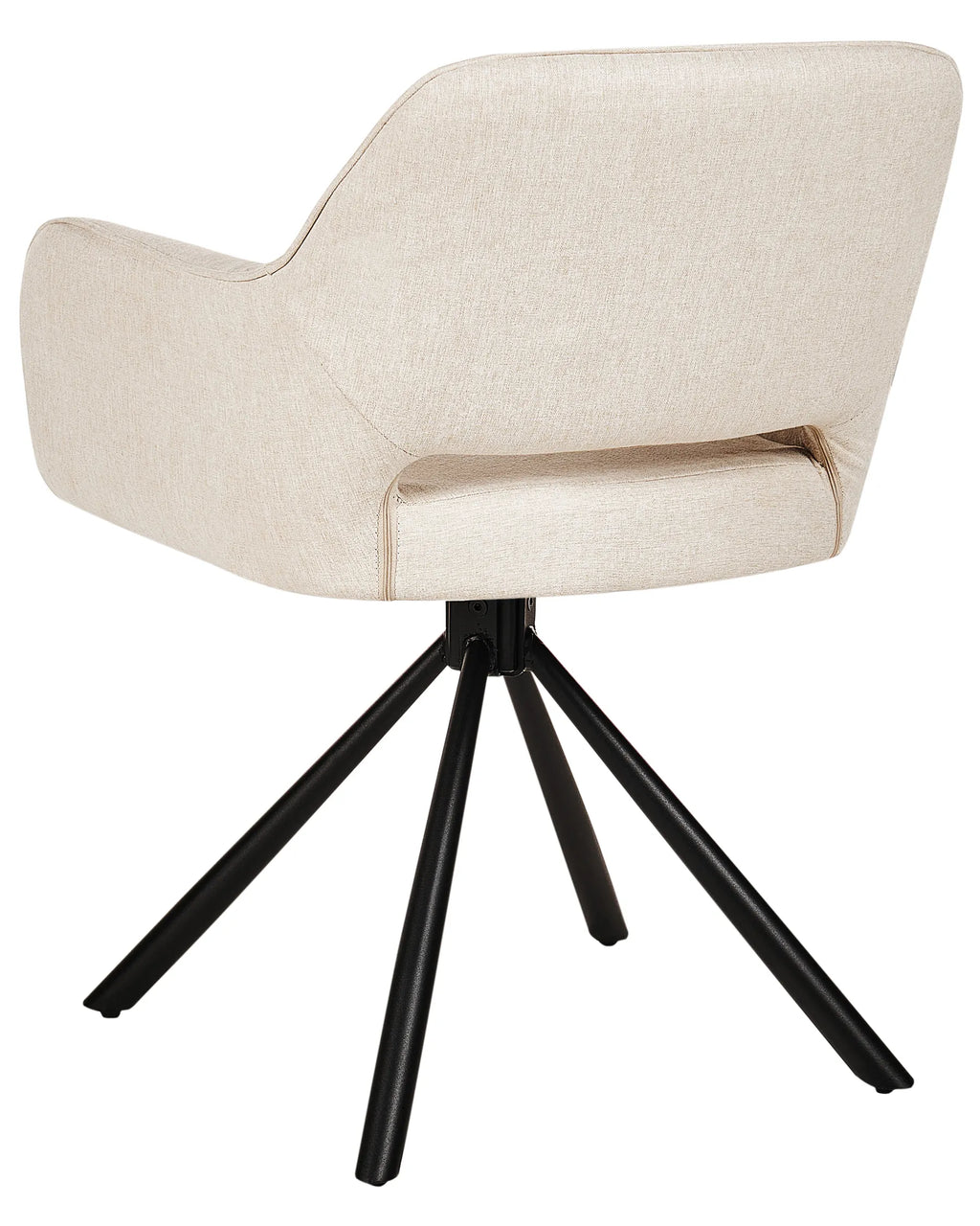 Set of 2 Dining Chairs Swivel LOURES Fabric Light Beige