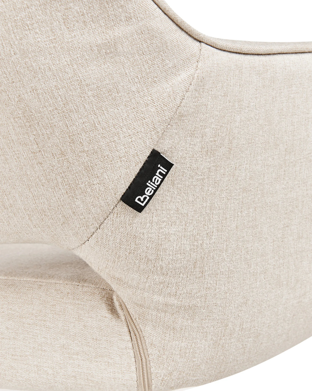 Set of 2 Dining Chairs Swivel LOURES Fabric Light Beige