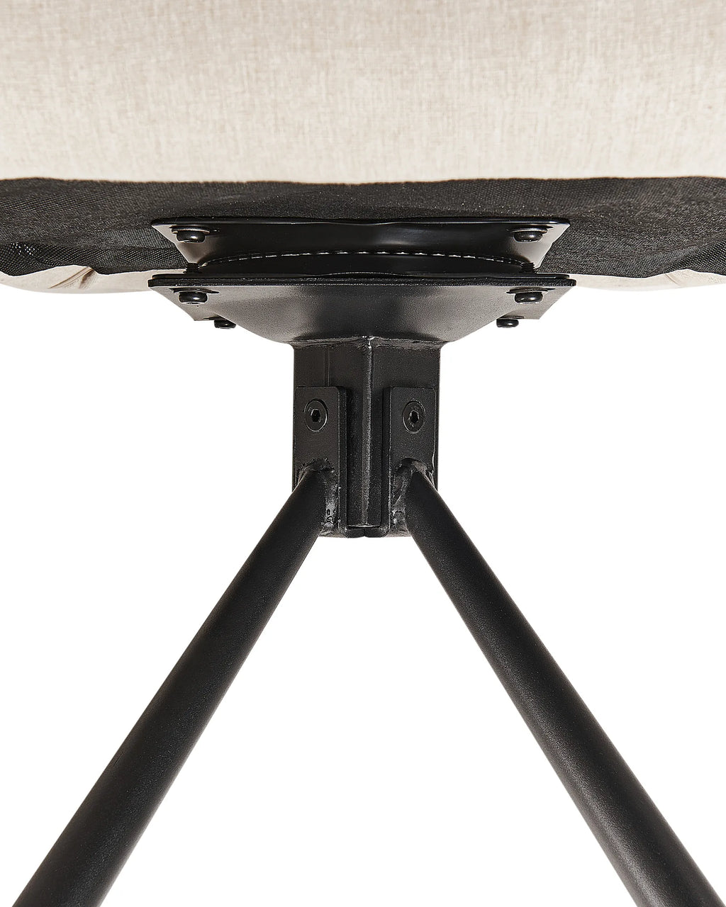 Set of 2 Dining Chairs Swivel LOURES Fabric Light Beige